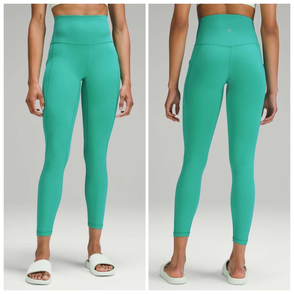 Lululemon Kelly Green Align High Rise Rise Pant with Pockets NWT - Picture 3 of 5